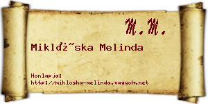 Miklóska Melinda névjegykártya