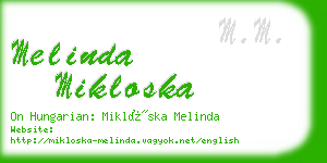 melinda mikloska business card